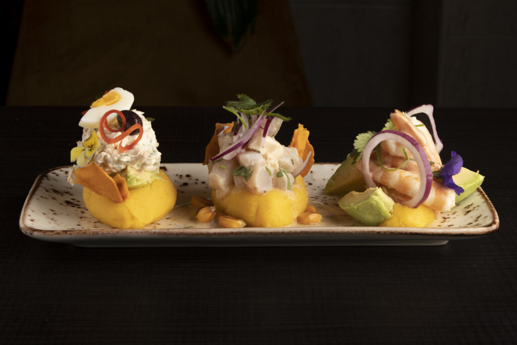 Causa limeña peruano servido en Misky Hallpa, Alcalá de Henares